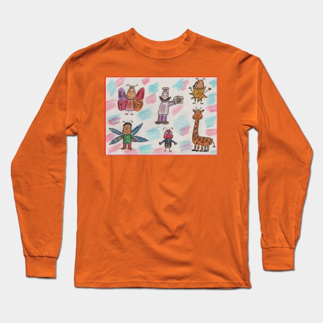 Childrens Fantastic Creatures Long Sleeve T-Shirt by Mila-Ola_Art